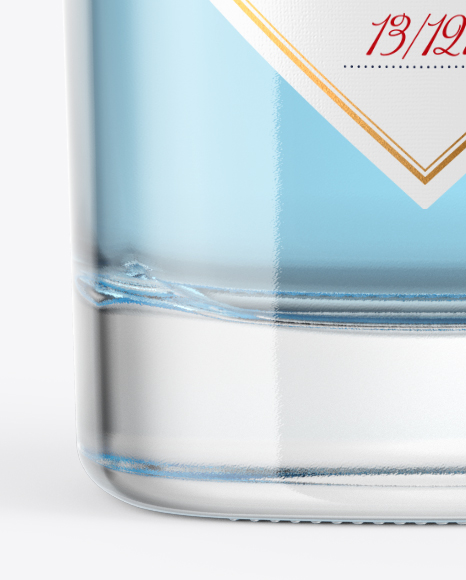 Gin Bottle with Wooden Cap Mockup