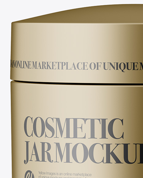 Metallic Cosmetic Jar Mockup Metallic Cosmetic Jar Mockup