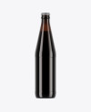 Amber Glass Bottle With Stout Beer Mockup