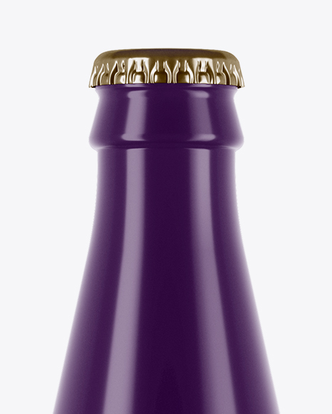 Glossy Ceramic Beer Bottle Mockup