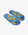 Flip Flops Mockup - Half Side View (High-Angle Shot)