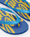 Flip Flops Mockup - Half Side View (High-Angle Shot)