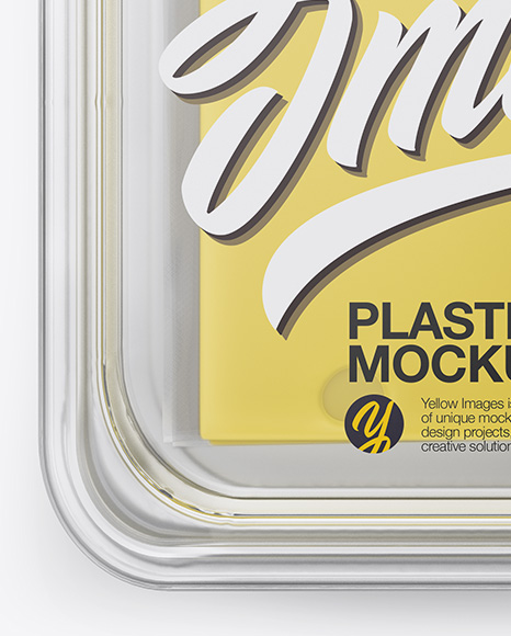 Transparent Container with Wrapped Sliced Cheese Packs Mockup - Front, Side &amp; Top Views