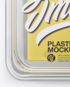 Transparent Container with Wrapped Sliced Cheese Packs Mockup - Front, Side & Top Views