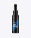 Matte Ceramic Beer Bottle Mockup