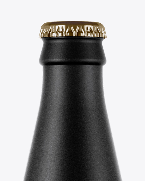 Matte Ceramic Beer Bottle Mockup