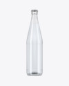 Clear Glass Water Bottle Mockup