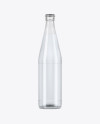 Clear Glass Water Bottle Mockup