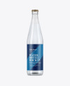 Clear Glass Water Bottle Mockup