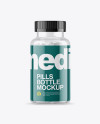 Clear Bottle With White Pills Mockup Clear Bottle With White Pills Mockup