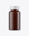 Frosted Amber Pills Bottle Mockup