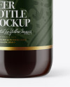 Clear Glass Brown Ale Bottle Mockup