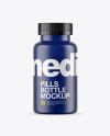 Frosted Blue Pills Bottle Mockup Frosted Blue Pills Bottle Mockup
