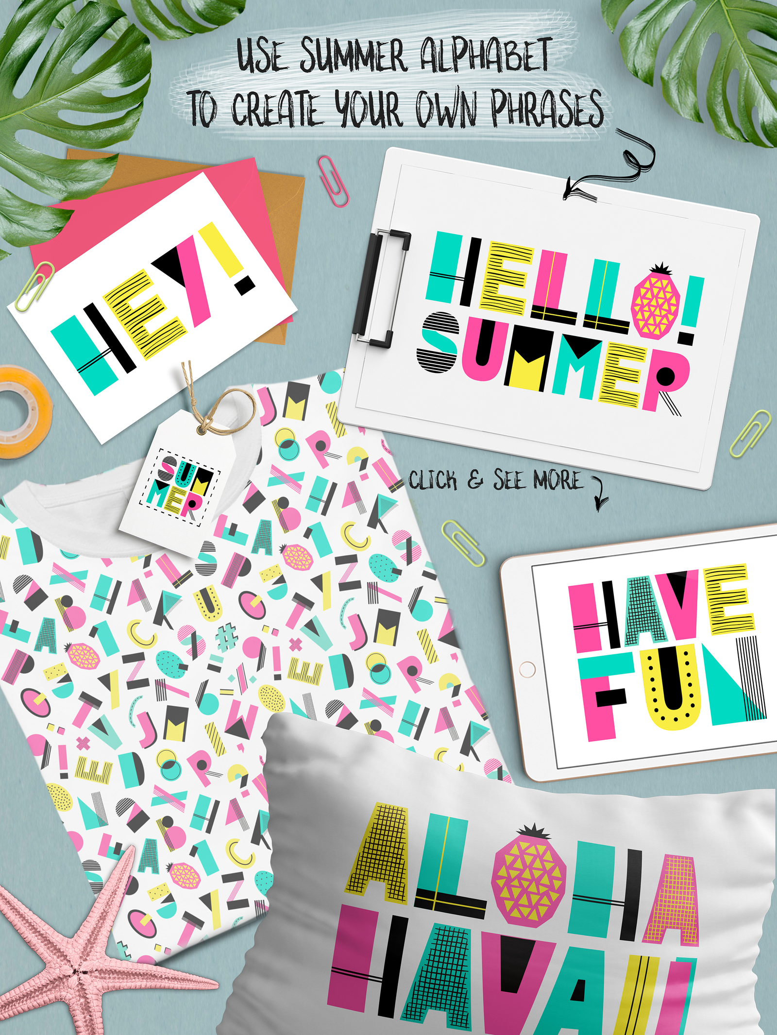 Cute Summer Alphabet Cute Summer Alphabet