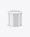 Glossy Coffee Tin Can Mockup (High-Angle Shot)