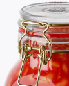 900ml Beans Glass Jar w/ Clamp Lid Mockup - Half Side View 900ml Beans Glass Jar w/ Clamp Lid Mockup - Half Side View