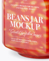 900ml Beans Glass Jar w/ Clamp Lid Mockup - Half Side View 900ml Beans Glass Jar w/ Clamp Lid Mockup - Half Side View