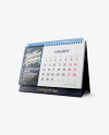 12 Months Desk Tent Calendar Mockup - Half Side View