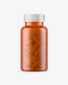 Frosted Orange Pills Bottle Mockup