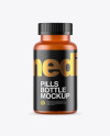 Frosted Orange Pills Bottle Mockup