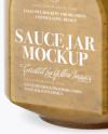900ml Mustard Sauce Glass Jar w/ Clamp Lid Mockup - Half Side View 900ml Mustard Sauce Glass Jar w/ Clamp Lid Mockup - Half Side View