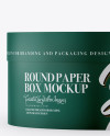 Glossy Round Paper Boxes Mockup