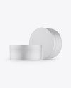 Matte Round Paper Box Mockup