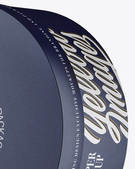 Matte Round Paper Box Mockup