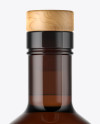 Amber Glass Bottle With Seal Sticker Mockup