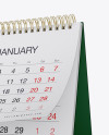 Textured 12 Months Desk Tent Calendar Mockup - Half Side View