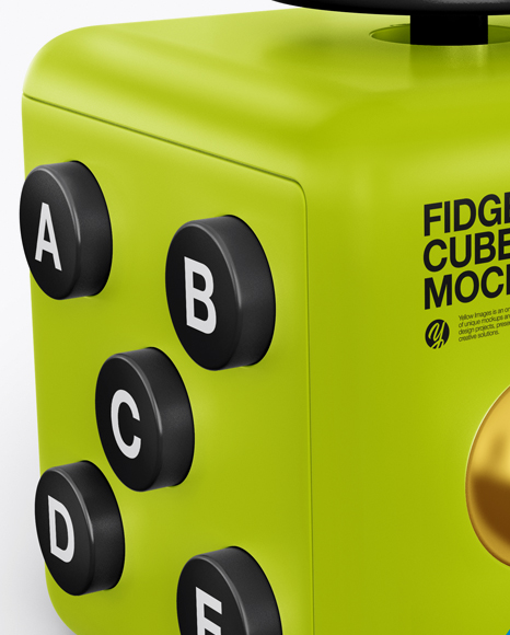 Fidget Cube Mockup - Half Side View