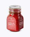 900ml Raspberry Jam Glass Jar w/ Clamp Lid Mockup - Half Side View 900ml Raspberry Jam Glass Jar w/ Clamp Lid Mockup - Half Side View