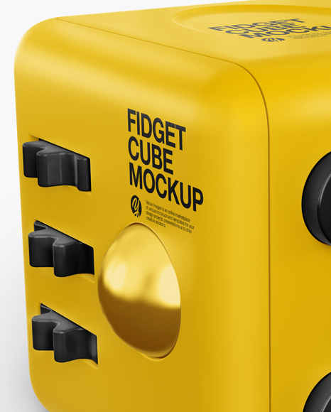 Fidget Cube Mockup - Half Side View