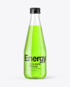 Clear Energy Drink Bottle Mockup