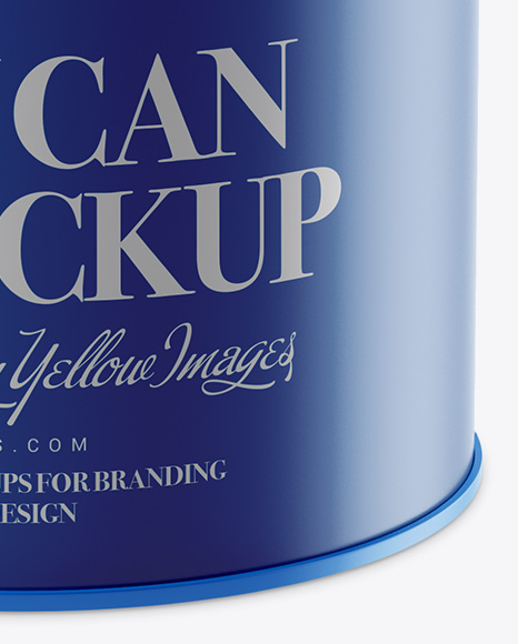 Matte Tin Can Mockup - Half Side View