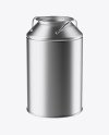 Metallic Tin Can Mockup - Half Side View