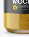 Glass Mustard Bottle Mockup Glass Mustard Bottle Mockup