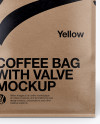 16oz Paper Coffee Bag Mockup - Front View