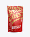 Glossy Coffee Bag W/ Valve Mockup - Half Side View Glossy Coffee Bag W/ Valve Mockup - Half Side View