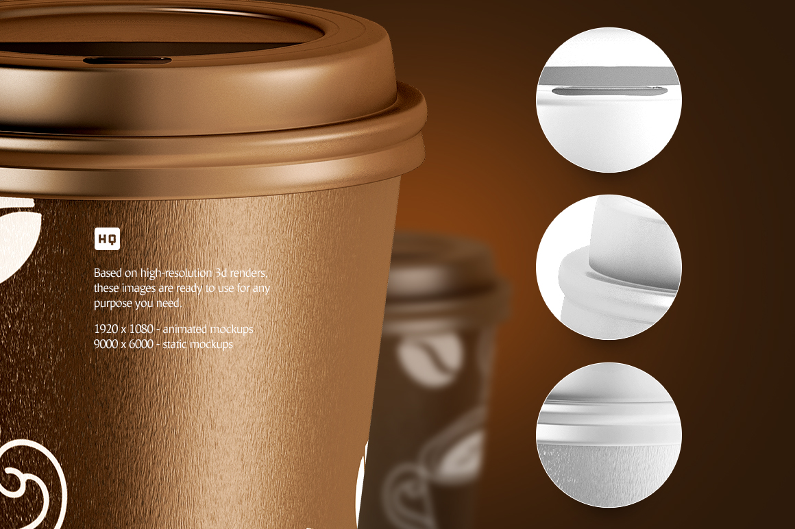 Small Coffee Cup Animated Mockup