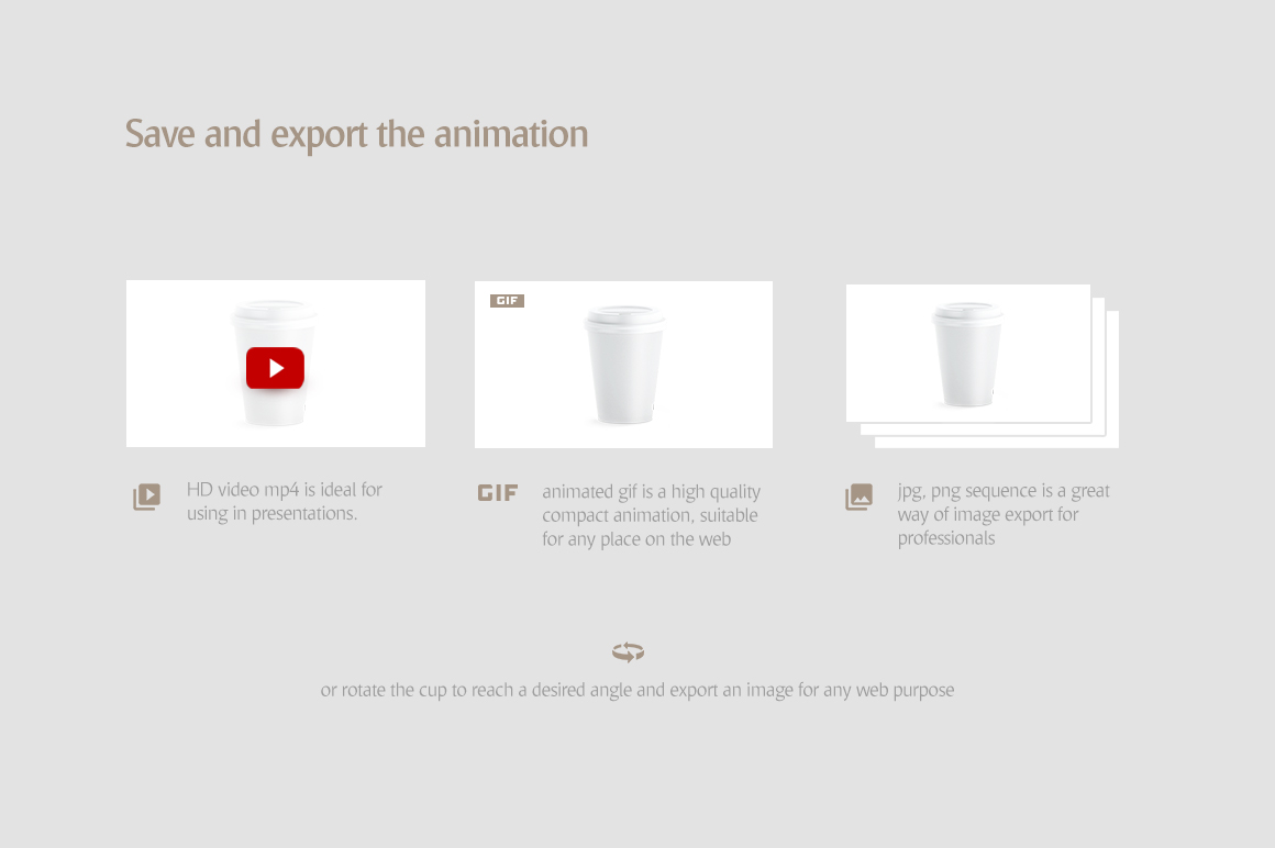 Small Coffee Cup Animated Mockup