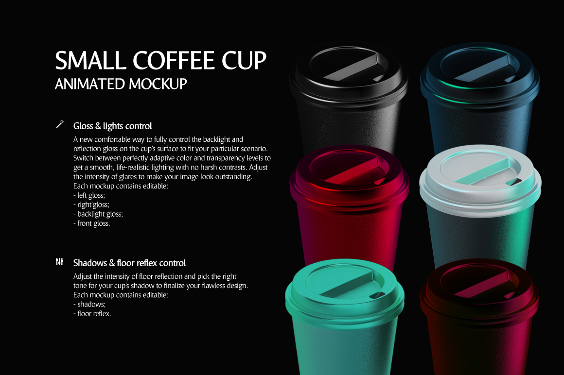 Small Coffee Cup Animated Mockup