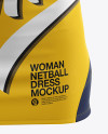 Netball Dress With V-Neck HQ Mockup - Front View