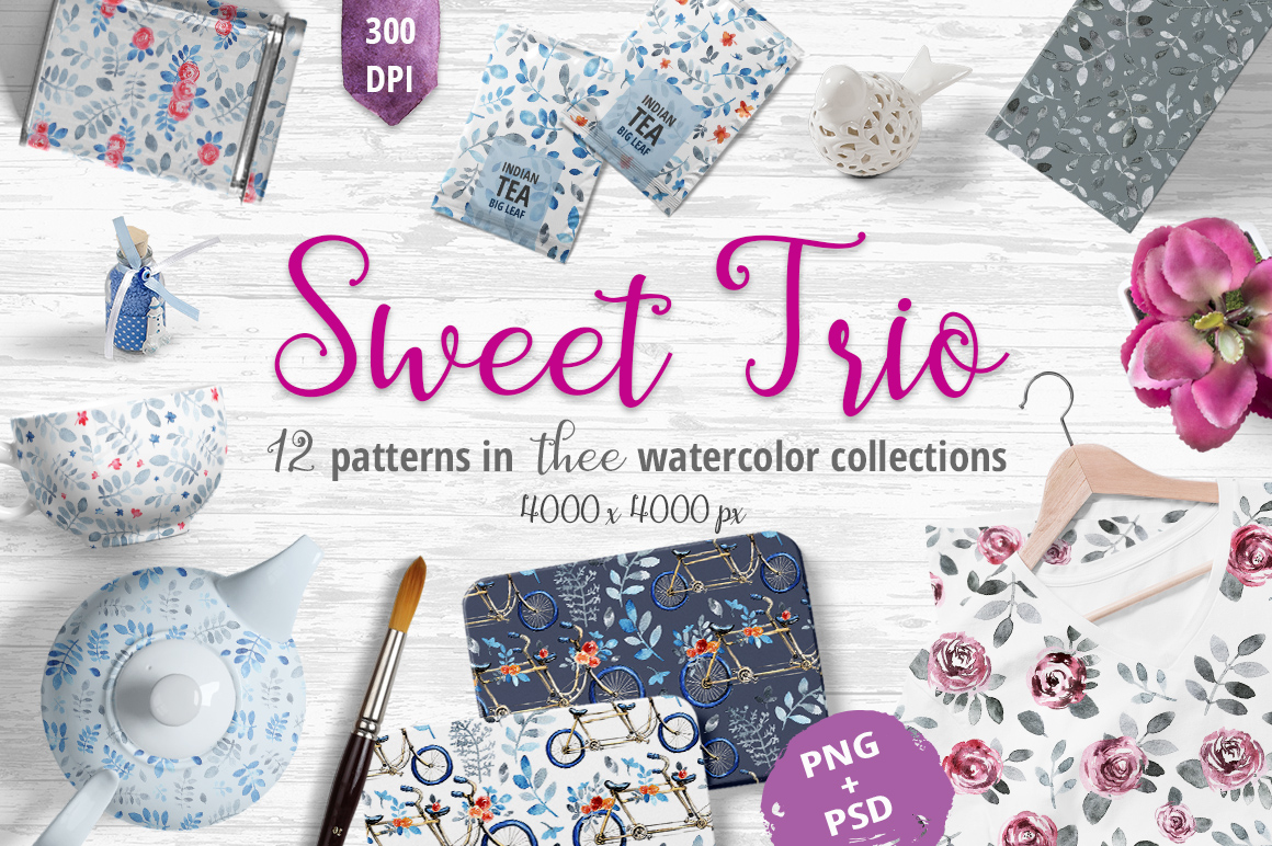 Sweet Trio - pattern set