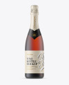 Frosted Red Glass Champagne Bottle Mockup Frosted Red Glass Champagne Bottle Mockup