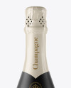 Frosted Red Glass Champagne Bottle Mockup Frosted Red Glass Champagne Bottle Mockup