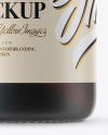 Frosted Red Glass Champagne Bottle Mockup Frosted Red Glass Champagne Bottle Mockup