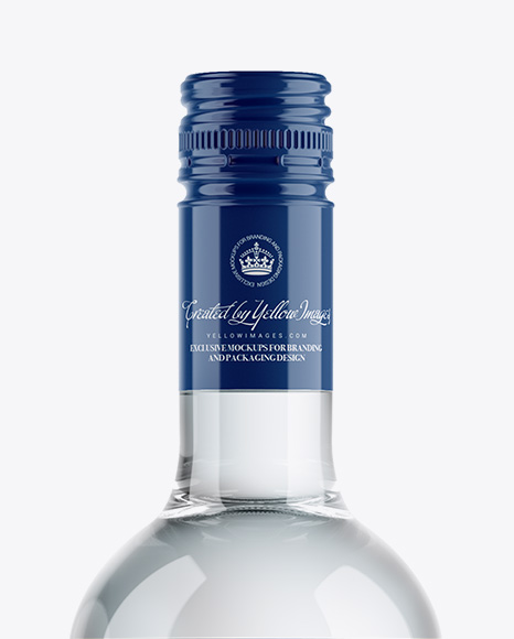 Clear Glass Bottle With Vodka Mockup Clear Glass Bottle With Vodka Mockup