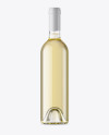 Clear Glass White Wine Bottle with Cork Mockup