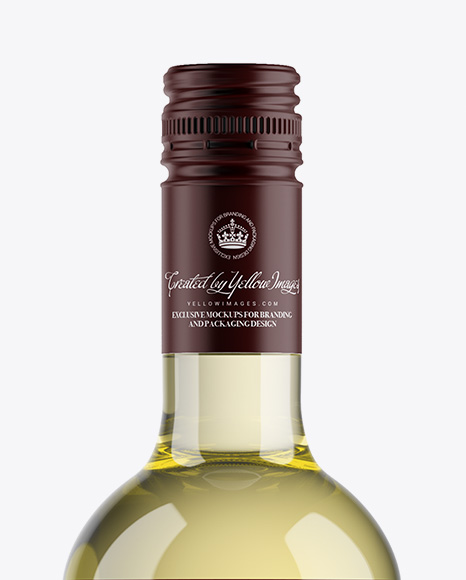 Clear Glass Bottle With White Wine Bottle Mockup